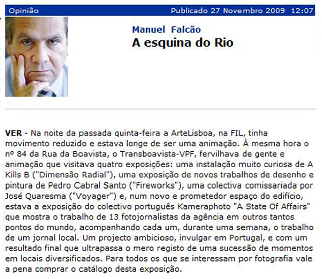 Jornal de Negócios, 27 Novembro 2009